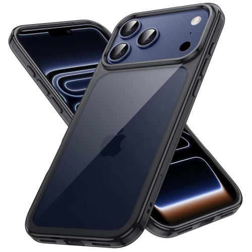 乐天商城 - JETech iPhone 17 Pro 6.3インチ用 ケース 黄ばみなし 衝撃吸収 バンパーカバー 傷つけ防止 クリアバック (ブラック)
