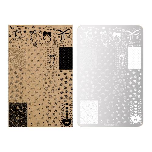 EZ PEACH ネイルスタンププレート セット 実用的なネイルアートテンプレート スタンプ ネイルステンシル ステンレススチール 鋼板 ネイルアートツール DIYホームまた・