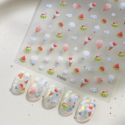 EZ PEACH ネイルシール 可愛いネイルシール 春 夏 飴 お菓子 夏祭り 萌え萌え 食品サンプル 面白い ネ..