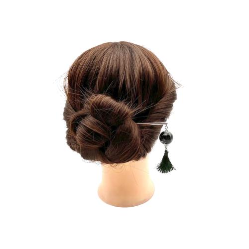 楽天FIDELAEZ PEACH 髪飾り 一本差し 簪 シンプル かんざし レディース 飴玉 一本挿し 成人式 七五三 振袖 和服 和装 着物 浴衣 留袖 花火大会 和装小物 お正月に ヘアアクセサリー 結婚式 卒業式 （揺れる/千歳緑）