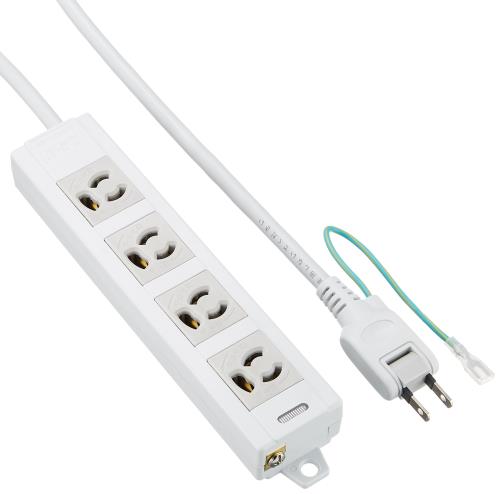 エレコム 電源タップ 3ピン 4個口 スイングプラグ マグネット付き 5m グレー T-T06-3450LG/RS