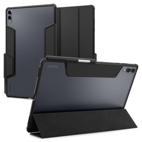 Spigen Galaxy Tab S11 Ultra ケース (2025年モデル) 背面 クリア 透明 米軍MIL資格 スリム スタンド 耐衝撃 傷防止 カメラ保護 オートスリープ ウルトラ・ハイブリッド・プロ ACS10219 (ブラック)