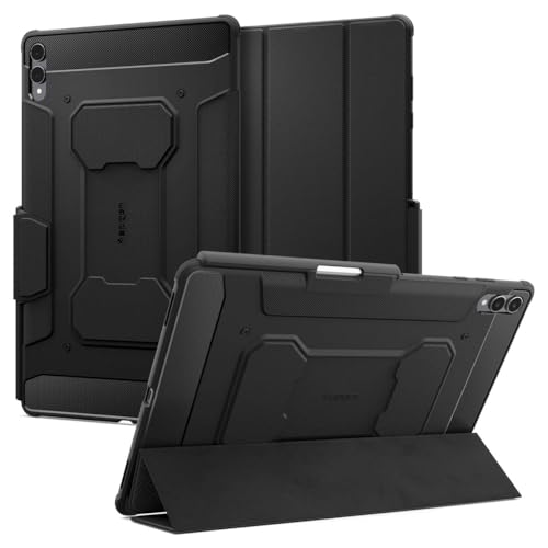 Spigen Galaxy Tab S11 Ultra ケース (2025年モデル) 保護カバー 衝撃吸収 耐衝撃 エア・クッション 米軍MIL規格 スタンド 落下防止 ラギッド・アーマー・プロ ACS10150 (ブラック)