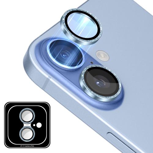 SinRenn対応 iPhone 17カメラフィルム カメラカバー キラキラ 9H強化ガラス アルミ合金 レンズ保護 ア..