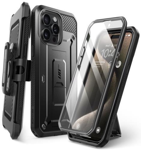 SUPCASE iPhone 15 Pro ケース 6.1インチ 2023 全面保護 耐衝撃性 米軍事規格取得 ケースと液晶保護フィルム一体型 腰かけクリップ付き 防塵 スタンド・リング機能 スポーツ UBProシリーズ