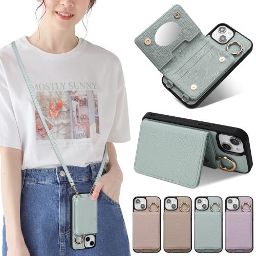 Sences iPhone 11 スマホケース iPhone 11 ケース 手帳型 ショルダー アイフォン 11 スマホケース 手帳型 カード収納 iPhone 11 携帯ケース 手帳型 肩掛け 斜めかけ ストラップ付き 落下防止 アイフォン 11 ケース カード入れ 背面収納 あいふぉん 11 携帯ケース 手帳 お財布