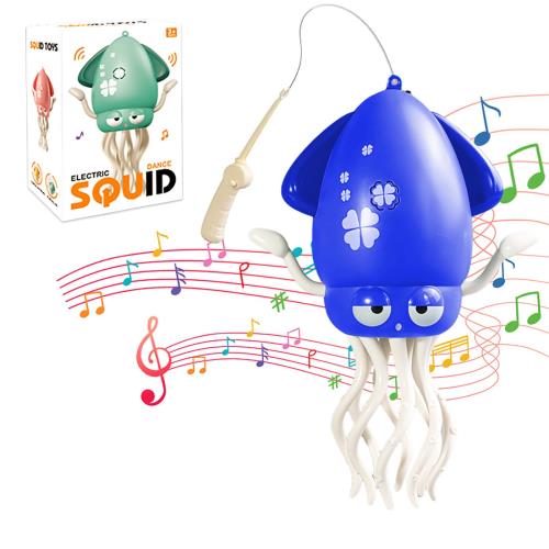 1個セットSediven ダンシング イカおもちゃ 動く 電動おもちゃ 知育玩具 踊るタコ LEDライト＆音楽付き 子供向けロボット 子・犬・猫用 室内遊び障害物回避センサー搭載 SNSで話題 踊る シェイク ぬいぐるみ 飾り プレゼント （ブルー）