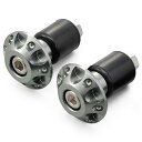 デイトナ(Daytona) アルミビレット バイク用 バーエンド 汎用 内径φ14-19 ファインカットタイプ ガンメタ 72023