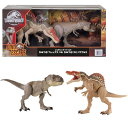 マテル ジュラシックワールド(JURASSIC WORLD) かみつき T-レックス VS. かみつき スピノサウルス恐竜フィギュア2体セット全長50cm54cm恐竜 おもちゃ4才~ HDH78