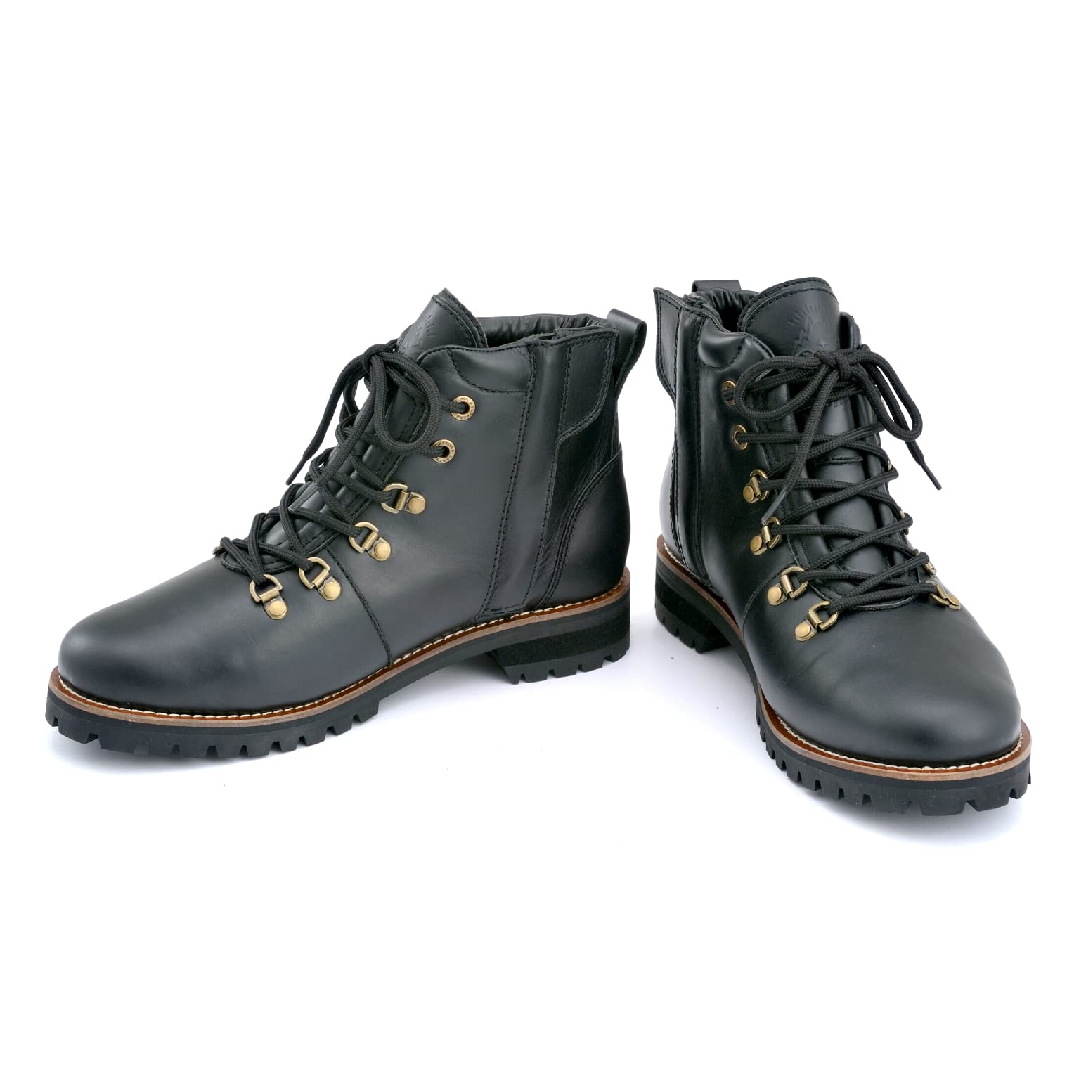 デイトナ(Daytona) バイク用 マウンテンブーツ 25.0cm/メンズ 本革 牛革 シフトパッド内蔵 サイドジップ HBS-005 ブラック 16839