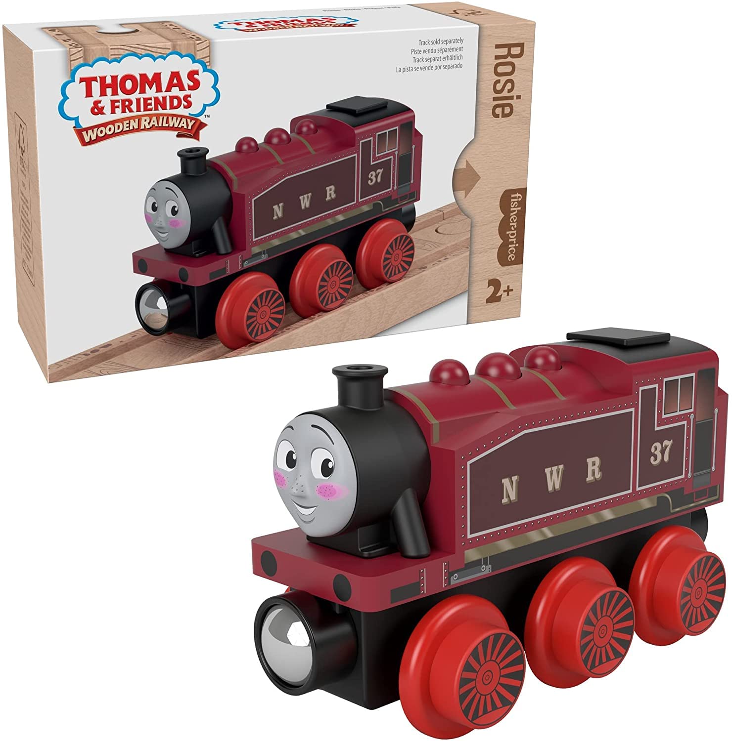 マテル(MATTEL)きかんしゃトーマス 木製レールシリーズ(Thomas) ロージー 2才~ HBJ92 レッド