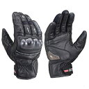 デイトナ(Daytona) バイク用 グローブ 秋冬 本革(ヤギ革) 防水 防風 カーボンプロテクター スマホ対応 AWスポーツショートグローブ HBG-058 ブラック XLサイズ 22177