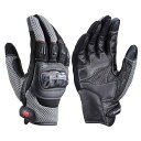 デイトナ(Daytona) バイク用 グローブ 春夏 手のひら本革(ヤギ革) カーボンプロテクター スマホ対応 カーボンメッシュグローブ HBGー116 グレー Sサイズ 25908
