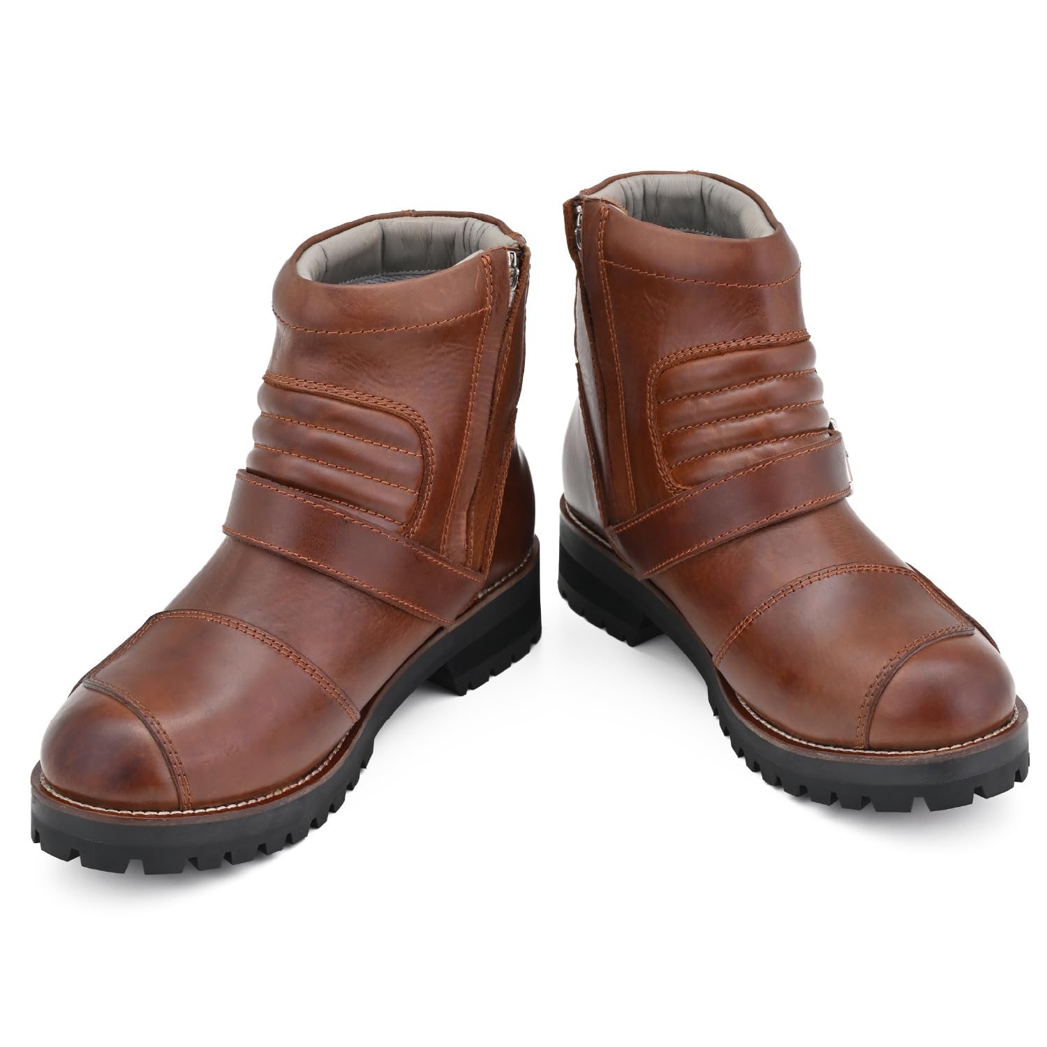 デイトナ(Daytona) バイク用 シャーリングライドブーツ 本革 牛革(フルグレインレザー) シフトパッド サイドジップ DS-002 ブラウン 27.5c...