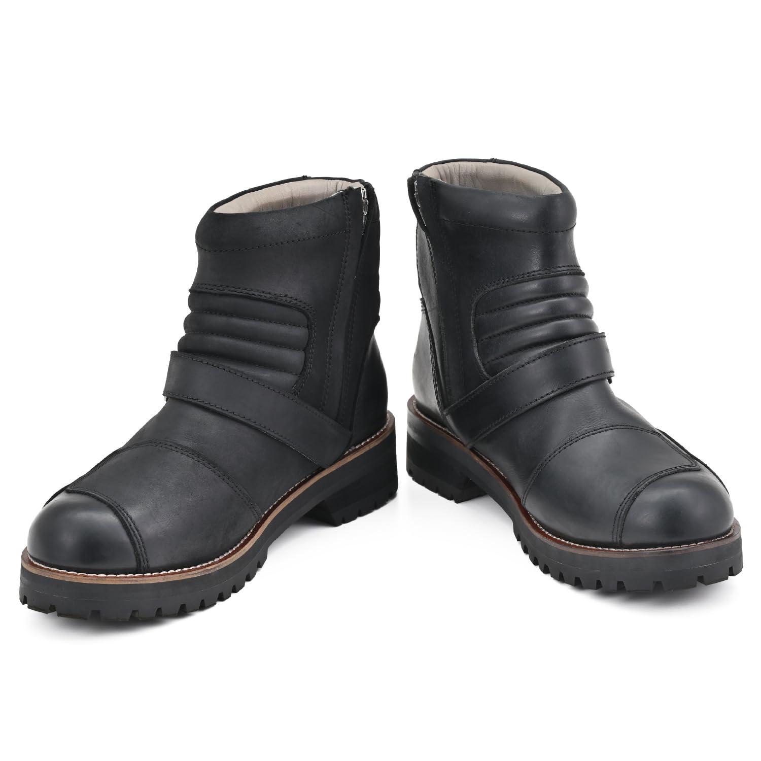 デイトナ(Daytona) バイク用 シャーリングライドブーツ 本革 牛革(フルグレインレザー) シフトパッド サイドジップ DS-002 ブラック 27.5c...