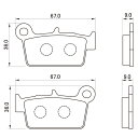 デイトナ(Daytona) バイク用 ブレーキパッド 赤パッド(セミメタルパッド) YZ450F(08-16) WR250R(07-17) YZ250FX(15-17) YZ125(07-17) RM-Z450(14-18) RM-Z250(14-17) KX250(18-19) など リア用 79859 通しNo:74