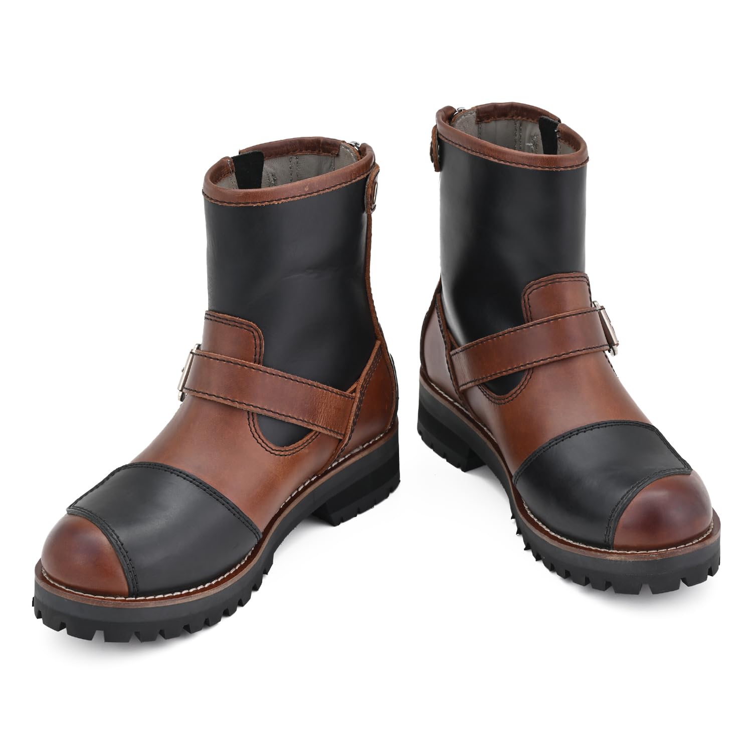 デイトナ(Daytona) バイク用 エンジニアライドブーツ 本革 牛革(フルグレインレザー) シフトパッド ヒールジップ DS-003 コンビ 27.0cm/...