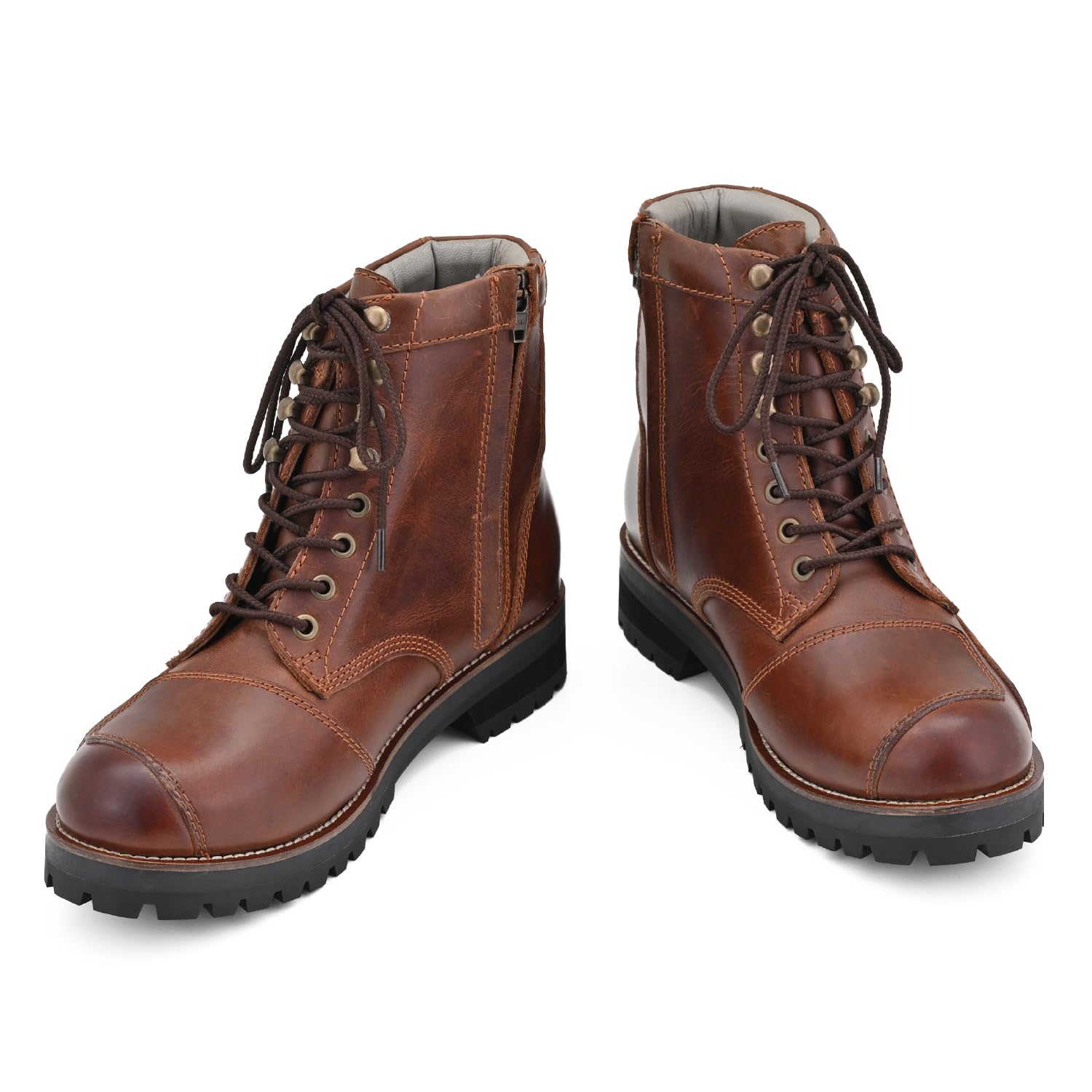 デイトナ(Daytona) バイク用 ダービーライドブーツ 本革 牛革(フルグレインレザー) シフトパッド くるぶしパッド内蔵 サイドジップ DS-001 ブラ...