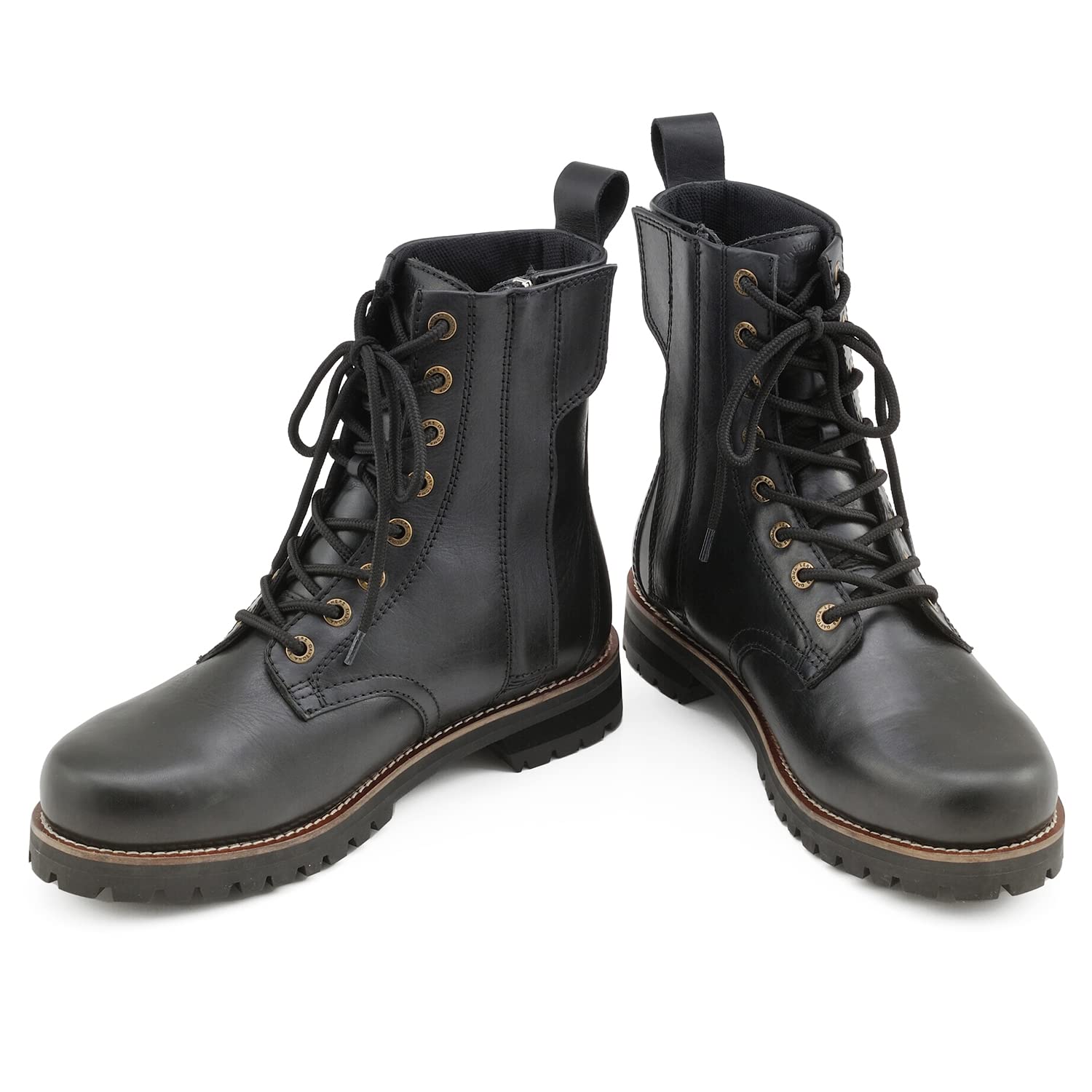 デイトナ(Daytona) バイク用 ミドルブーツ 26.0cm/メンズ 本革 牛革(フルグレインレザー) シフトパッド内蔵 サイドジップ HBS-007 ブラ...