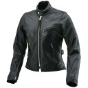 デイトナ(Daytona) バイク用 レザー ジャケット 本革(撥水加工) 春秋冬 シングル ライダース 襟なし DL-001 ブラック WLサイズ(レディース...