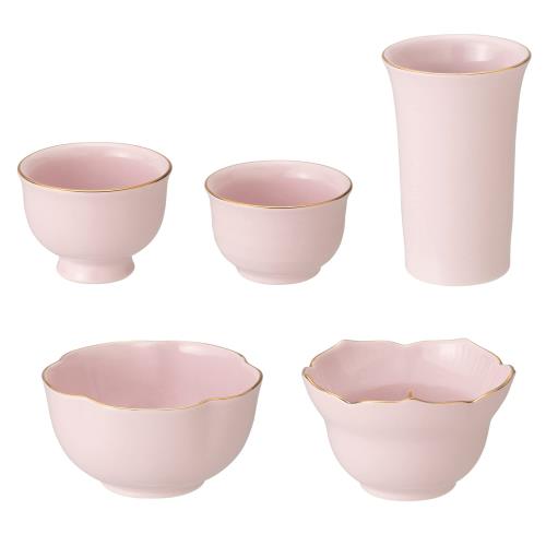 シンプル な 五具足 仏具 お仏壇 での お参り ご供養 に 仏壇 小物 モダン ぶつぐ 花立 灯立 仏器 茶湯器 香炉 静凛 桃染 国産 日本製 サンメニー