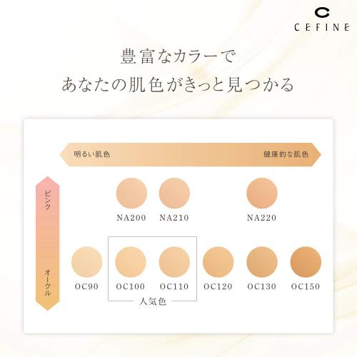 CEFINE セフィーヌ シルクウェットパウダー ファンデーション パウダーファンデーション レフィル カバー力 シルク肌 (OC130, 3個セット) fidela-10238362 FIDELA サンプル画像3