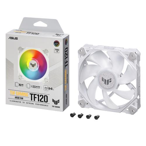ASUS ケースファン 120mm Aura Sync TUF GAMING TF120 WHITE ARGB 白 国内正規代理店品