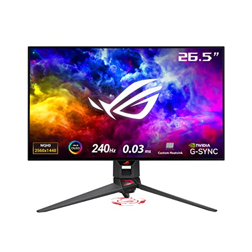 ASUS ゲーミングモニター 有機EL ROG Swift OLED PG27AQDM 27インチ/WQHD/240Hz/0.03ms応答速度/ノング..