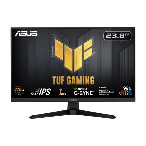 ASUS ゲーミングモニター TUF Gaming VG249QM1A 23.8インチ / 270Hz / Fast IPS/フルHD / 1ms / 99% sRGB/FreeSync Premium / HDMIx2, DisplayPort/国内正規品