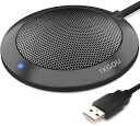 TKGOU 会議用 USB マイク、LED インジケーター付きコンピューターデスクトップマイク、プラグアンドプレイ全指向性コンデンサー PC ラップトップマイク、オンライン会議/クラス、Skype、録音、チャット、Zoom (Windows/Mac OS X) 用