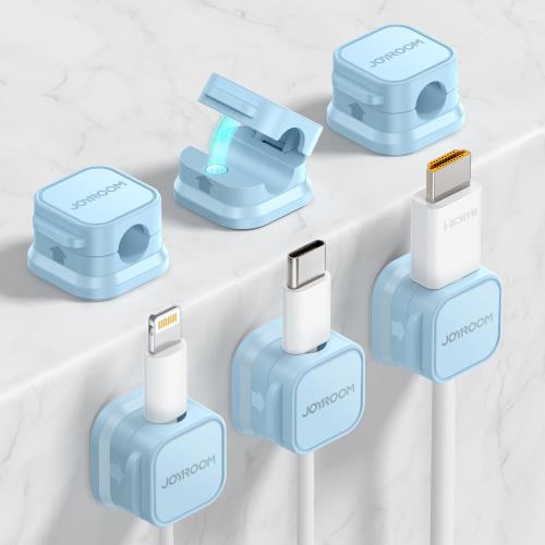 ケーブルホルダー JOYROOM ケーブルクリップ マグネット式 配線止め 配線整理 ケーブルスムーズ調整可能 デスク周り コードクリップ コードホルダー 貼り付け 強力粘着 USB 配線 収納 卓上 デスク 机 壁 車 ナイトテーブル すっきり USB-C ケーブル固定 type-c マウスライン