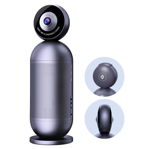 EMEET Meeting Capsule Pro 会議用webカメラ HD1080Pウェブカメラ デュアル 4Kレンズ 360度AI自動音声/顔/図形フォーカス 10個のマイク10 Wスピーカ 操作簡単 瞬時にweb会議を行う