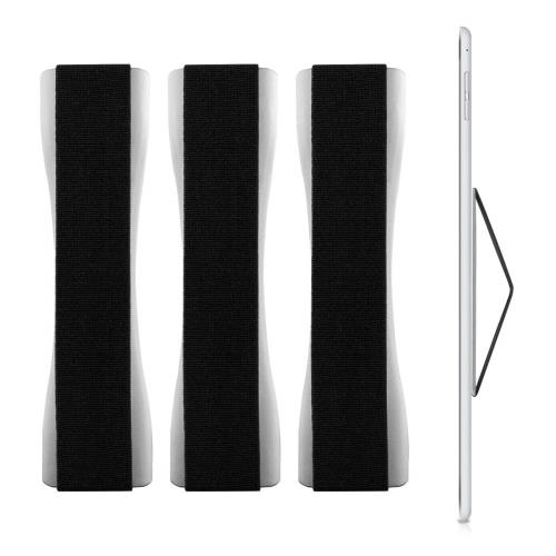 kwmobile 3x フィンガーホルダー 対応: ipad Samsung Huawei など - 片手 ゴムバンド Tablet PC - 操作..