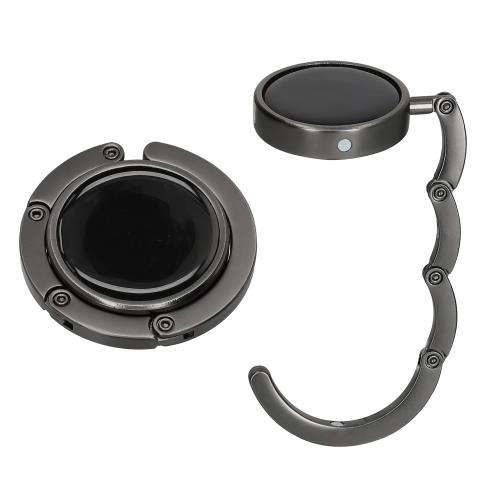 kwmobile 2x バッグハンガー 折り畳み かばん掛け - バッグホルダー フック デスク テーブル カバン置き - コンパクト テーブルフック 2個セット