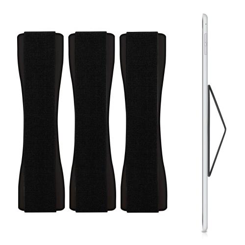 kwmobile 3x フィンガーホルダー 対応: ipad Samsung Huawei など - 片手 ゴムバンド Tablet PC - 操作..