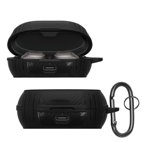 kwmobile 対応: Jabra Elite 7 Pro/Elite 7 Active ケース - イヤホンケース 耐衝撃 キズ防止 充電ケース TPU - 黒色