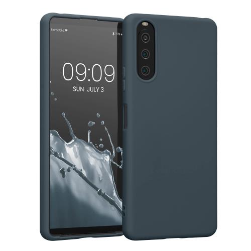 乐天商城 - kwmobile スマホケース 対応: Sony Xperia 10 IV ケース - 耐衝撃 滑り止め ソフト TPU シリコン - ダーク スレート