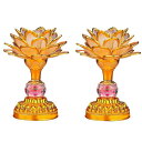 RAYWILL 蓮花 仏花 蓮の花 仏具 ロータス 蓮 造花 LED 7色変化 2個セット 2WAY給電対応 USB・電池 はすはな 仏壇 仏具 仏前 法事 法...