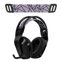 kwmobile ヘッドバンドカバー 対応: Logitech G733 / G335 / G535 ヘッドバンド - 交換用 プロテクター 黒色/紫色