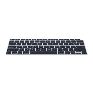 kwmobile 対応: Apple MacBook Air 13 2018 2019 2020 A1932 キーボードカバー - ノートパソコン ノートPC QWERTY配列 防塵 黒色
