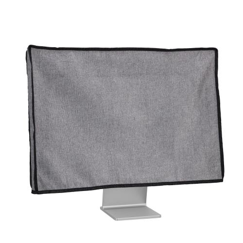 Printer Covers - kwmobile 対応: 24-26モニター モニターカバー - PC 画面 パソコン ホコリ 防止 - 防塵 リネン ダークグレー