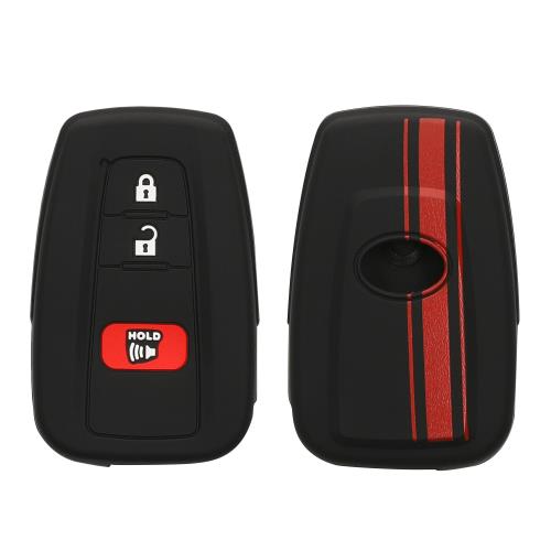 Other - キーカバー 対応: トヨタ 2-ボタン 車のキーSmart Key キーケース - 保護ケース シリコンカバー ソフト シリコン ラリーストライプデザイン