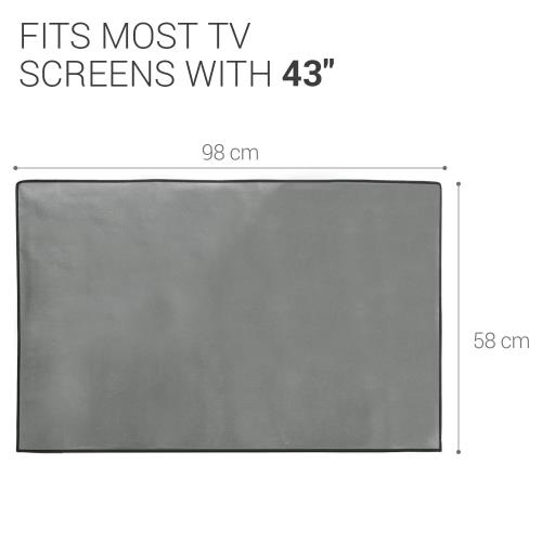 kwmobile 対応: 43 TV テレビカバー - 防塵カバー 液晶テレビ 保護カバー ホコリよ...
