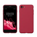 kwmobile スマホケース 対応: Apple iPhone SE (2022) / iPhone SE (2020) / iPhone 8 / iPhone 7 ケース - 極薄 TPU シリコン マイクロファイバー 完熟サクランボ