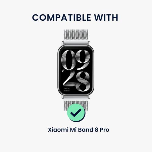 [kwmobile] 4x コネクター 対応: Xiaomi Mi Band 8 Pro 交換バンド用 アダプター - スマートウォッチ ベルト 金具 簡単取り付け 幅22mm