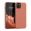 kwmobile スマホケース 対応: Apple iPhone 13 ケース - 極薄 TPU シリコン マイクロファイバー バラ色 チーク