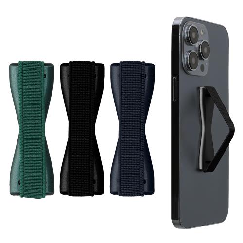 kwmobile 3x スマートフォン フィンガーホルダー 対応: iPhone Galaxy AQUOS など - 片手 ゴムバンド ..