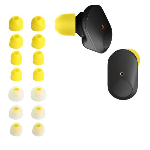 kwmobile 14x 対応: Sony WF-1000XM3 / WF-1000XM4 / WF-1000XM5 交換用 イヤーピース - 4つのサイズ セット - シリコン パッド 異なるサイズ入り