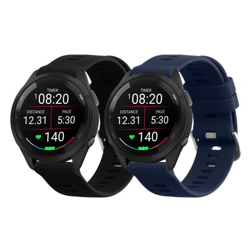 2x 򴹥٥ б: Garmin 22mm Forerunner 265 Х - ꥳХ ե TPU ѵ /...
