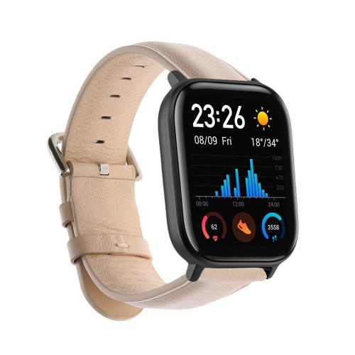 kwmobile 対応: Garmin vivomove Trend/Amazfit GTS 4 Mini/Bip 3 Pro/Bip 3 交換 アームバンド - 本革 スポーツアームバンド